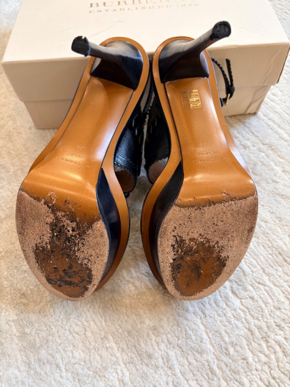 Burberry Stiletto Platform Sandals View 4